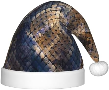 Watercolor Snake Skin Santa Hat for Kids Baby Christmas Holiday Headwear