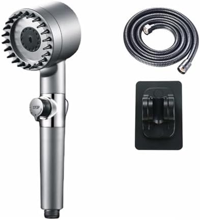 NATTCO 3-Mode Adjustable High Pressure Shower Head with Filter Holder and Hose