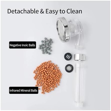 NATTCO Powerful Flow Shower Head with 3 Modes and Pressure Boost