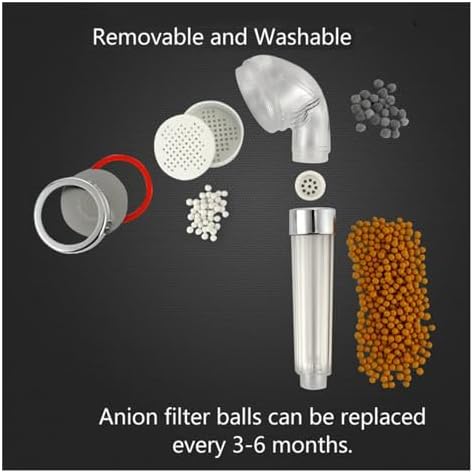 NATTCO High Pressure Anion Spa Shower Head Filter Balls Replacement