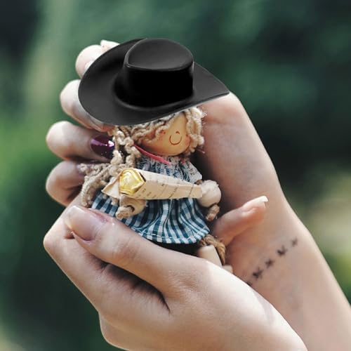 LOGOFUN 50pcs Plastic Mini Cowboy Hats for Crafts