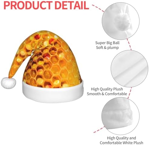 Kids Christmas Santa Hat with Honeycomb Design