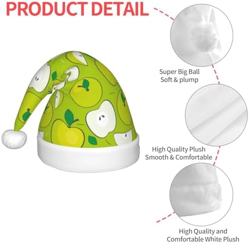 Green Apple Santa Hat for Kids Christmas Party Headwear