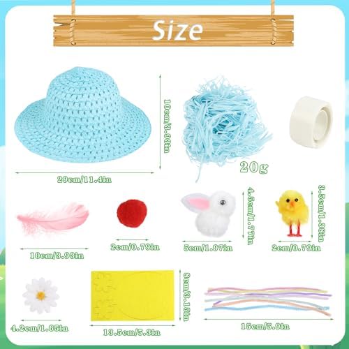 DERAYEE Easter Bonnet Kit Kids 1