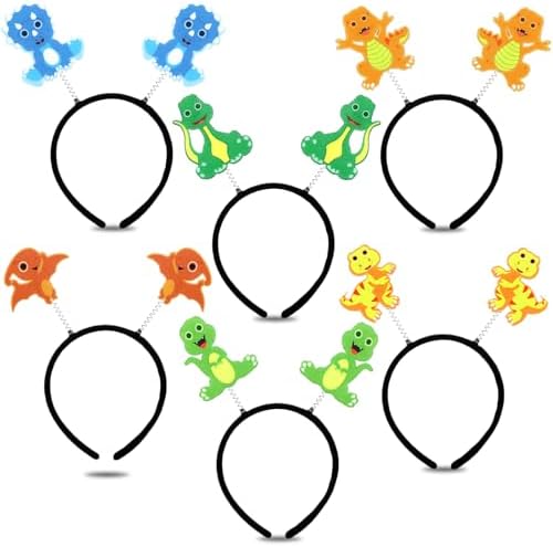 Whaline 6Pcs Dinosaur Dragon Headbands Birthday Party Favors