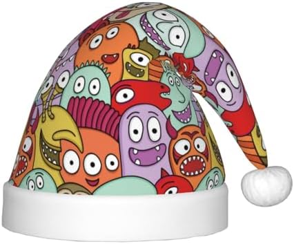 Funny Monster Santa Hat for Kids Christmas Party Headwear