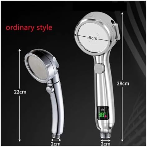 NATTCO High Pressure Handheld Shower Head with Adjustable Spray Temperature and Water Saving Feature