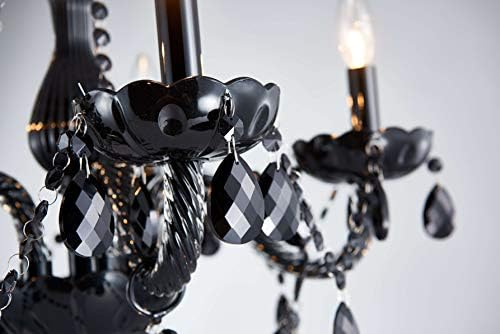 Saint Mossi Modern K9 Crystal Chandelier Black 5 Lights