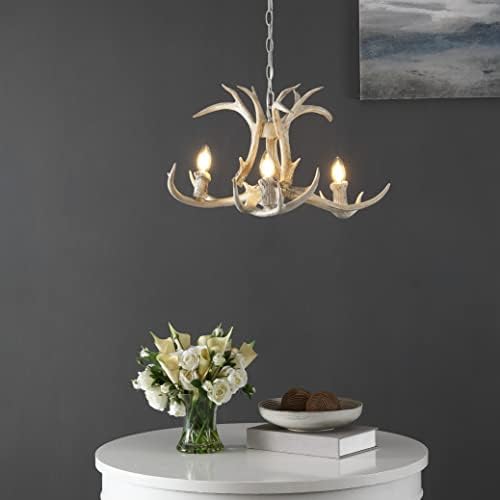 SAFAVIEH Cenwyn Rustic Farmhouse Antler Chandelier
