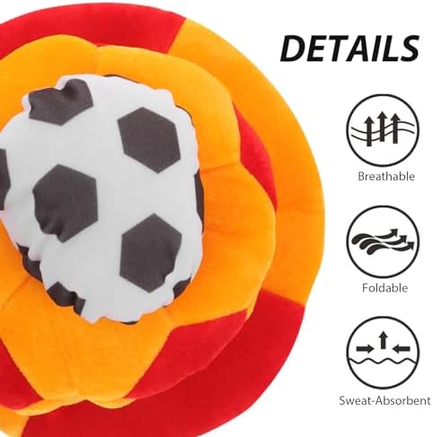 LUOZZY Soccer Party Hats Plush Football Hat for Festival Events