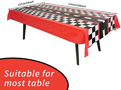3pcs Race Car Tablecloth 54x108 Inch Party Decor