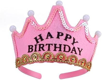 LED Birthday Hat for Kids and Adults