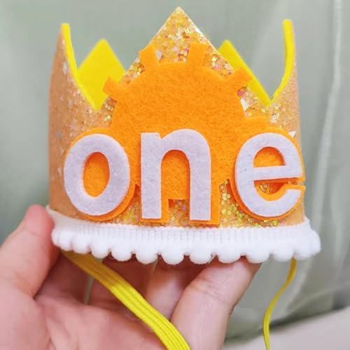 1st Birthday Boho Sunshine Baby Crown Hat