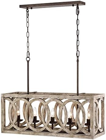 Tiffany Style 5 Light Chandelier with Wood Grain Finish