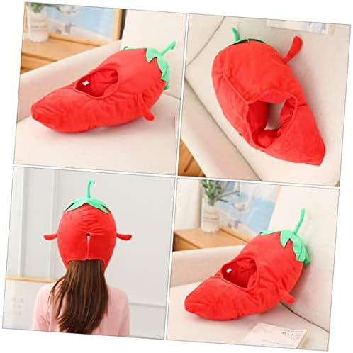 Toyvian Cartoon Chilli Shape Party Hat for Kids and Adults