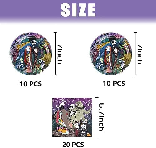40 Pack Christmas Party Plates and Napkins Set
