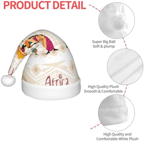 Beautiful African Woman Santa Hat for Kids Baby Christmas Headwear