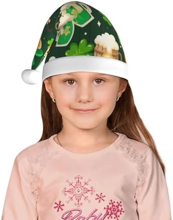 St Patricks Day 10 Santa Hats for Kids Christmas Party Headwear