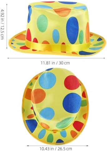 LUOZZY Colorful Clown Hat for Halloween Cosplay Party
