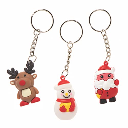 Baker Ross FC236 Christmas Character Keyrings Pack of 6