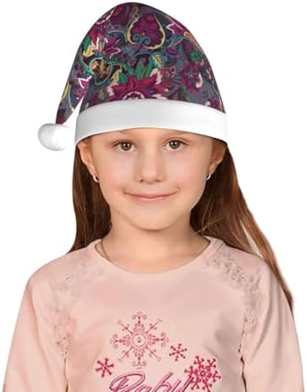 Vintage Oriental Paisley Santa Hat for Kids