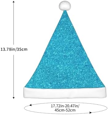 Blue Glitter Santa Hat for Kids Christmas Party
