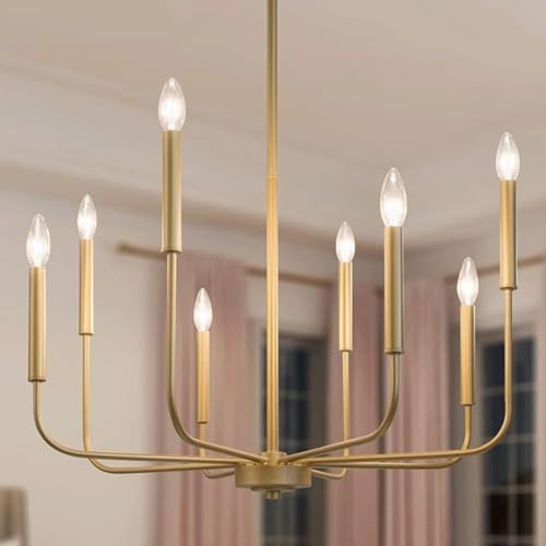 Modern Farmhouse Candle Chandelier with Industrial Design