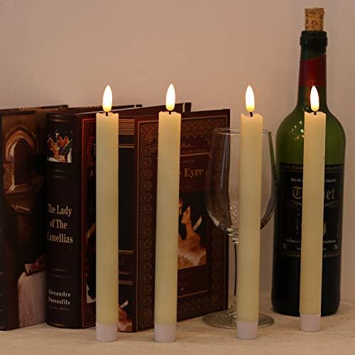 GenSwin LED Taper Candles Flickering Remote Timer Pack of 2