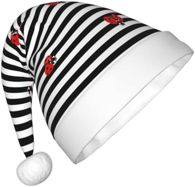 Salelf Ladybugs Santa Hat for Kids Christmas Plush Headwear