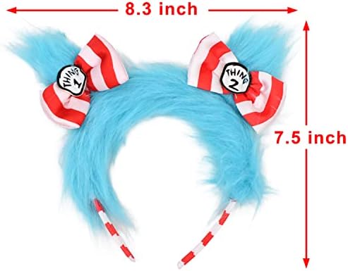 HODRME Cartoon Headband for Kids and Adults Blue