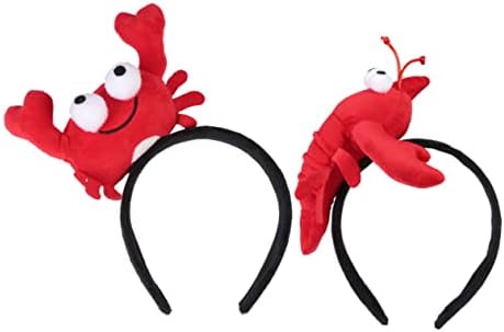 Angoily Crayfish Headwear Set 2 Pieces Party Hairbands for Festive Events