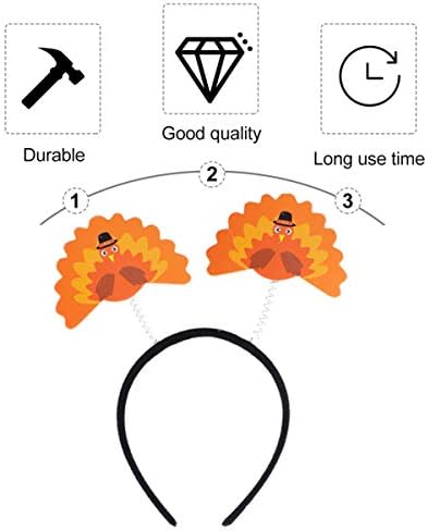 PRETYZOOM Funny Turkey Headband Set