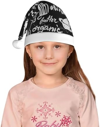 Pasta Bacon Santa Hat for Kids Christmas Party Headwear