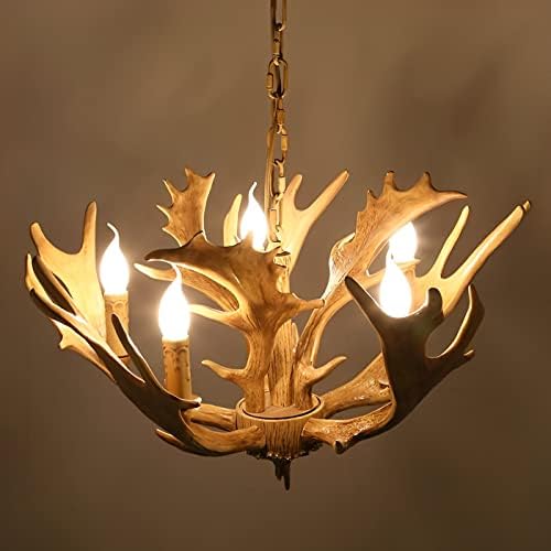 Rustic Antlers Chandelier Vintage Deer Horn Pendant Light
