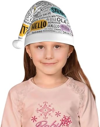 Hello Santa Hat for Kids Baby Christmas Hat