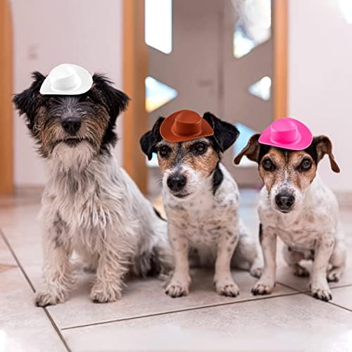 40 Piece Plastic Mini Western Cowboy Hats for Dollhouse Decor