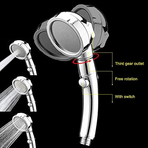 TYZK Shower Head with 3 Modes and Stop Pause Switch