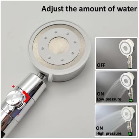 NATTCO Handheld Showerhead 5 Modes Key Stop Pressure Saving Filter