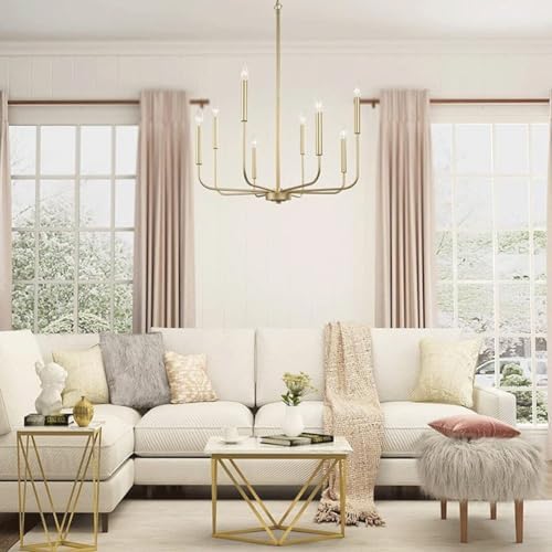 Modern Farmhouse Candle Chandelier with Industrial Design