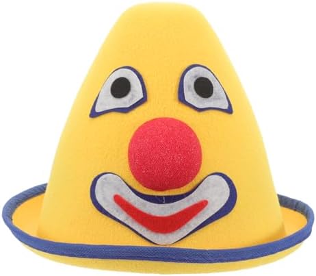 LOGOFUN Plush Clown Costume Hat for Halloween Party