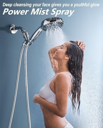 Diiwet Handheld Showerhead with 7 Settings and Power Wash