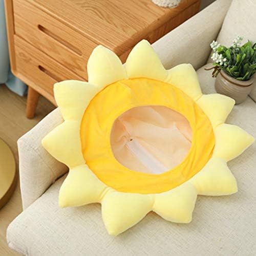 Purplelily Cartoon Yellow Sunflower Plush Hat for Men