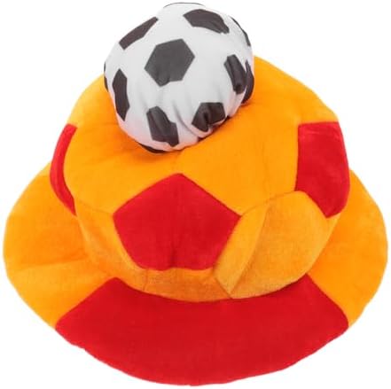 LUOZZY Soccer Party Hats Plush Football Hat for Festival Events
