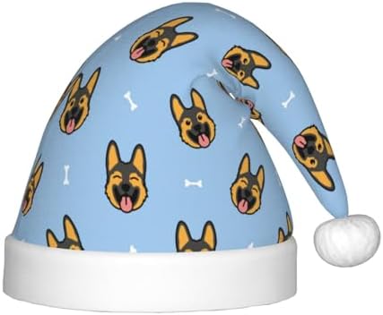 German Shepherd Santa Hat for Kids Baby Christmas Headwear
