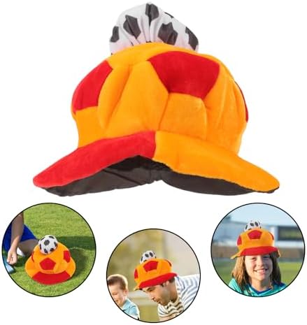 LOGOFUN Soccer Party Hats Football Cap Stuffed World Football Game Celebration Photo Props for International Festival
