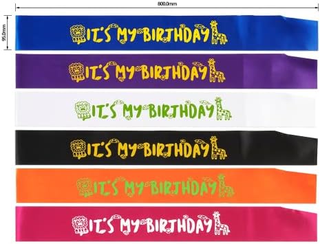 My Birthday Sash Jungle Theme Party Decoration