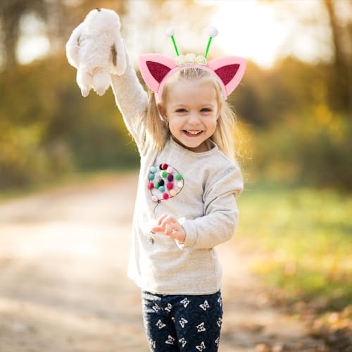 5PCS Cat Ears Headband for Girls Halloween Costume Accessory