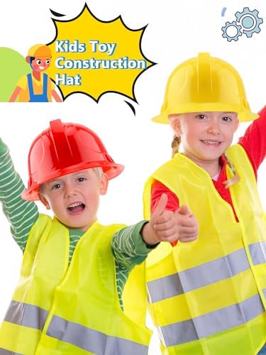 150 Pack Kids Plastic Construction Hard Hats for Boys Girls Party Supplies