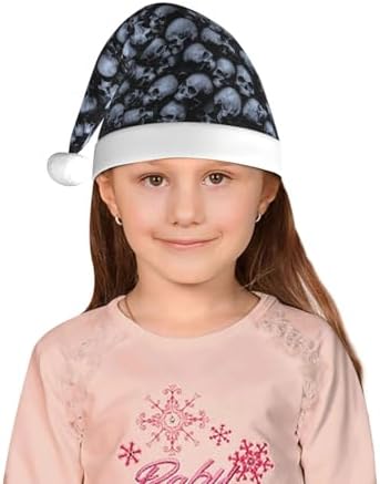 Gothic Skull Santa Hat for Kids Baby Christmas Party Hat