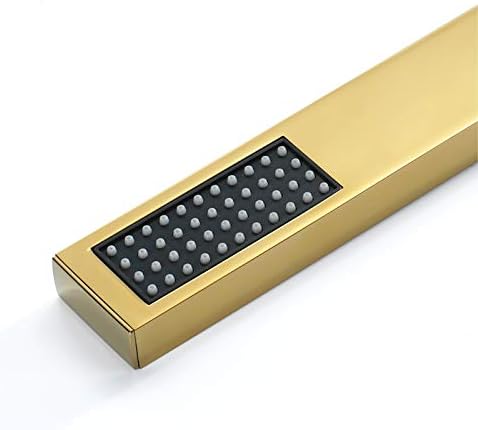 UWEREBFM Handheld Shower Head High Pressure Rain Spray Brass Universal Hand Held Showerhead Square for Bathroom